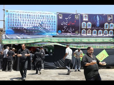 میزبانی موکب شهدای نیروی دریایی ارتش از زائران پیاده امام رضا(ع)