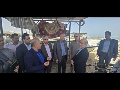 بازدید معاون وزیر و رئیس سازمان شیلات ایران از مرکز تخلیه صید قشم