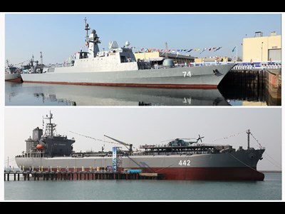 پایگاه شناوری «کردستان»  و ناوشکن «سهند» به نیروی دریایی ارتش ملحق شد