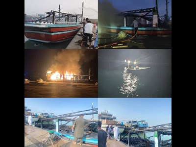 مهار آتش لنج فایبرگلاس اسکله کنارک