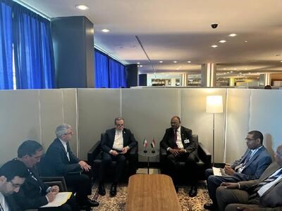 دیدار وزیر امور خارجه جمهوری اسلامی ایران با وزیر امور خارجه سودان