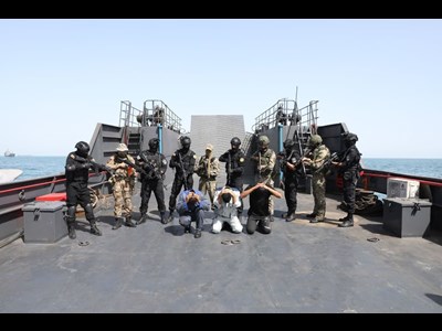 تمرین آزادسازی کشتی ربوده شده در رزمایش مرکب دریایی نیروهای دریایی ایران و فدراسیون روسیه