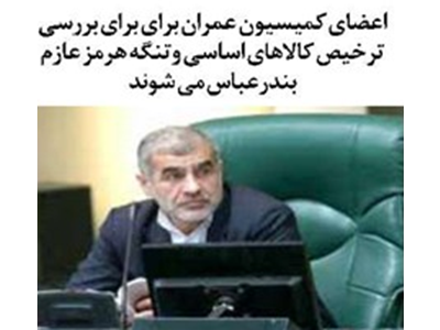 اعضای کمیسیون عمران برای برای بررسی ترخیص کالاهای اساسی وتنگه هرمز عازم بندرعباس می شوند