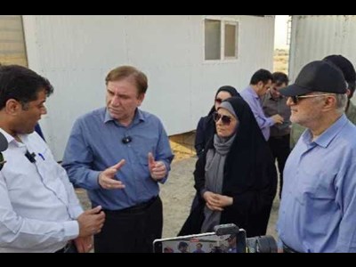 آغاز عملیات اجرایی مدرسه ۶ کلاسه مجموعه ۳۴۰ واحدی طرح نهضت ملی مسکن شهر برازجان با حضور وزیر راه و شهرسازی
