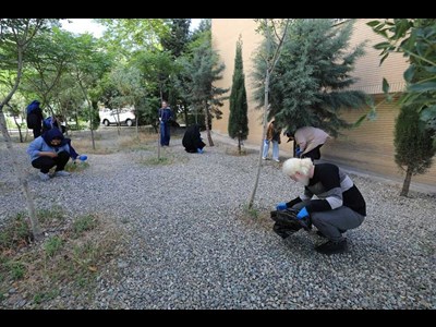 محیط اطراف بیمارستان محک پاکسازی شد
