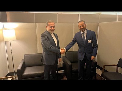 دیدار وزیر امور خارجه جمهوری اسلامی ایران با وزیر امور خارجه عمان