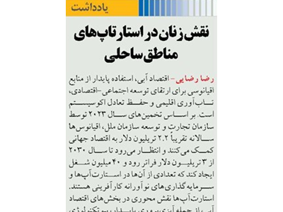 نقش زنان در استارتاپ‌های مناطق ساحلی