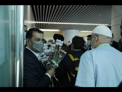 اولین پرواز بازگشت حجاج به ترمینال سلام شهر فرودگاهی امام خمینی