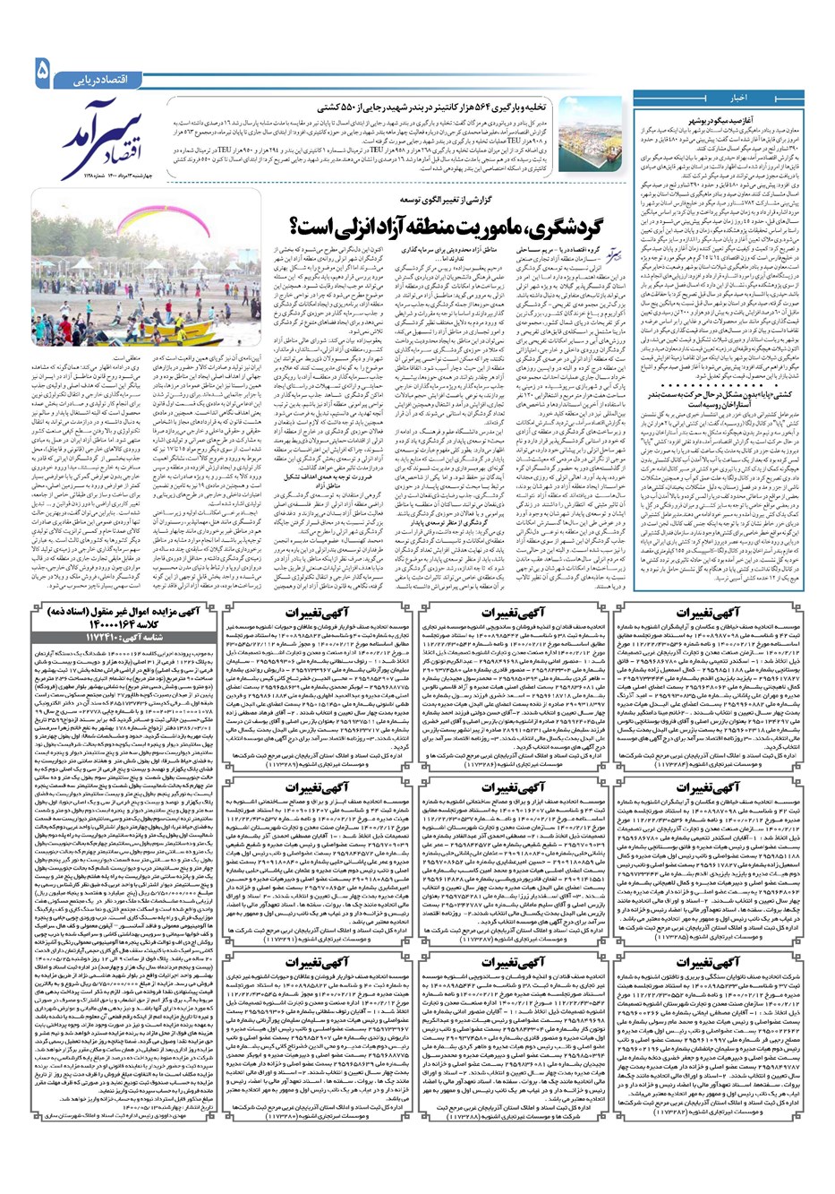 روزنامه تاریخ ۱۳ مرداد ۱۴۰۰