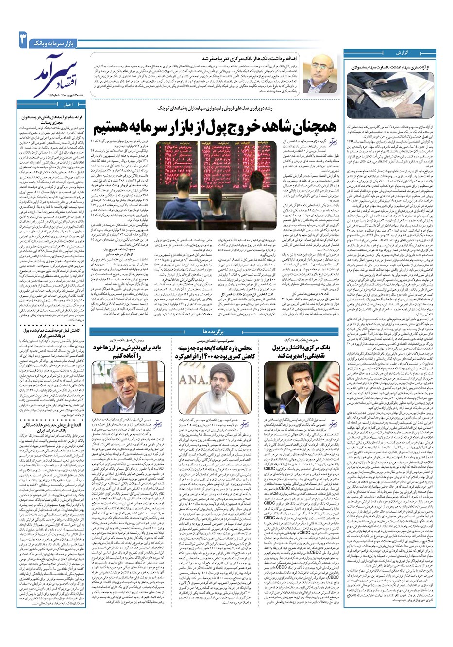 روزنامه تاریخ ۱۳ شهریور ۱۴۰۰