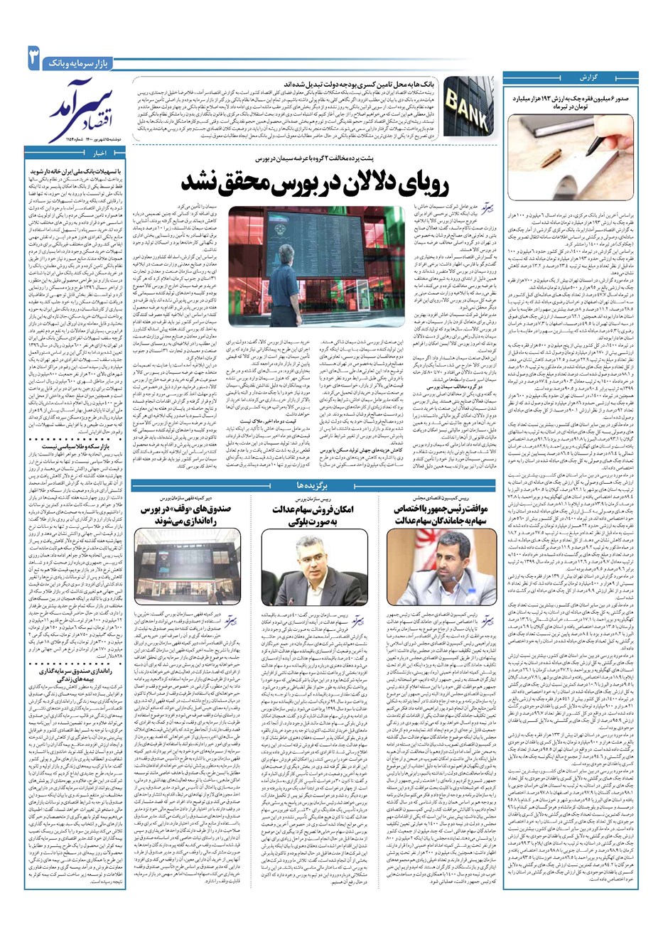 روزنامه تاریخ ۱۵ شهریور ۱۴۰۰