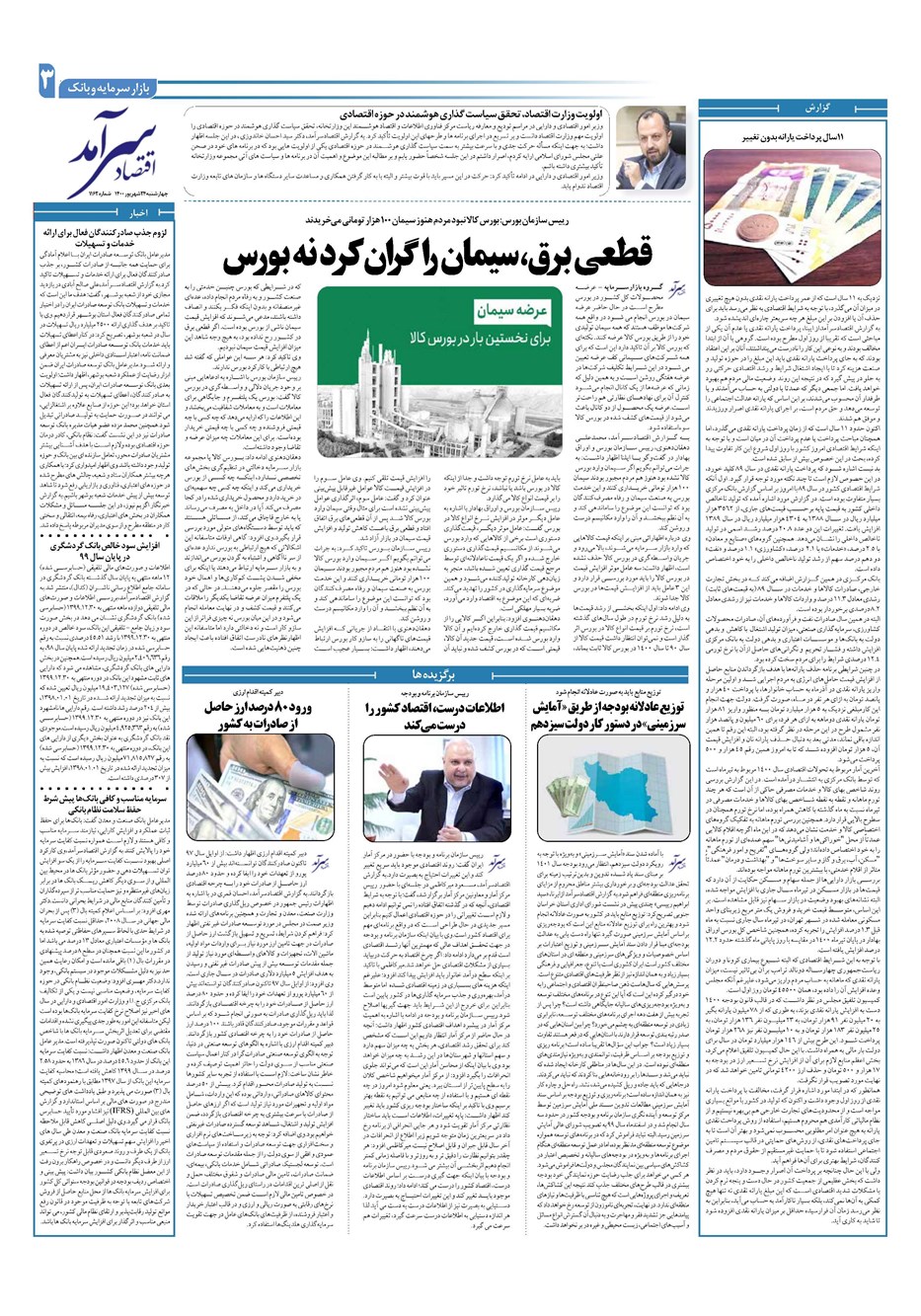 روزنامه تاریخ ۲۴ شهریور ۱۴۰۰
