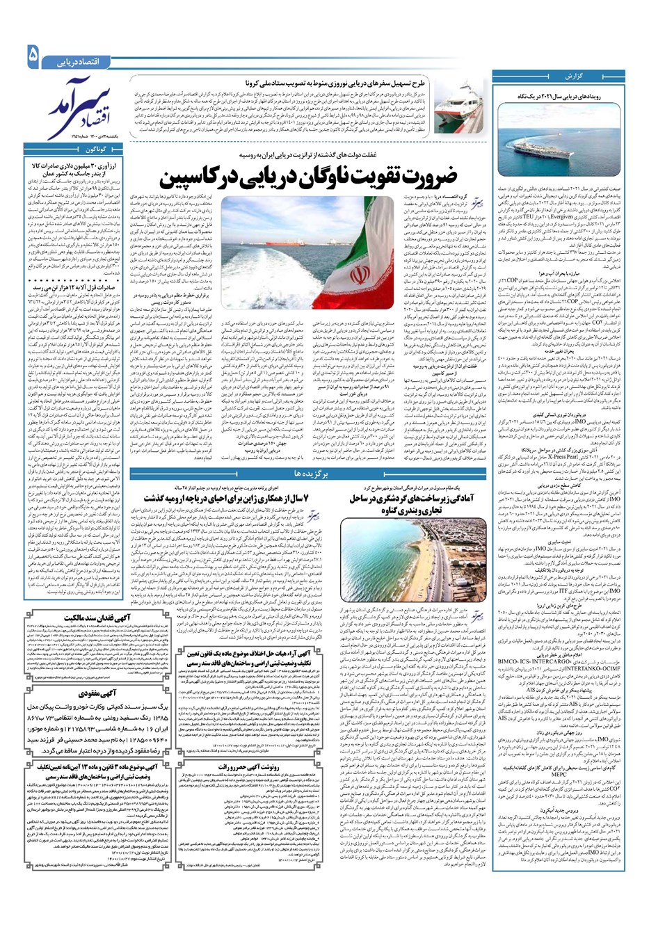 روزنامه تاریخ ۱۲ دی ۱۴۰۰