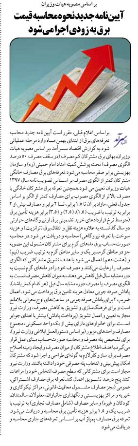 آییننامه جدید نحوه محاسبه قیمت برق به زودی اجرا میشود