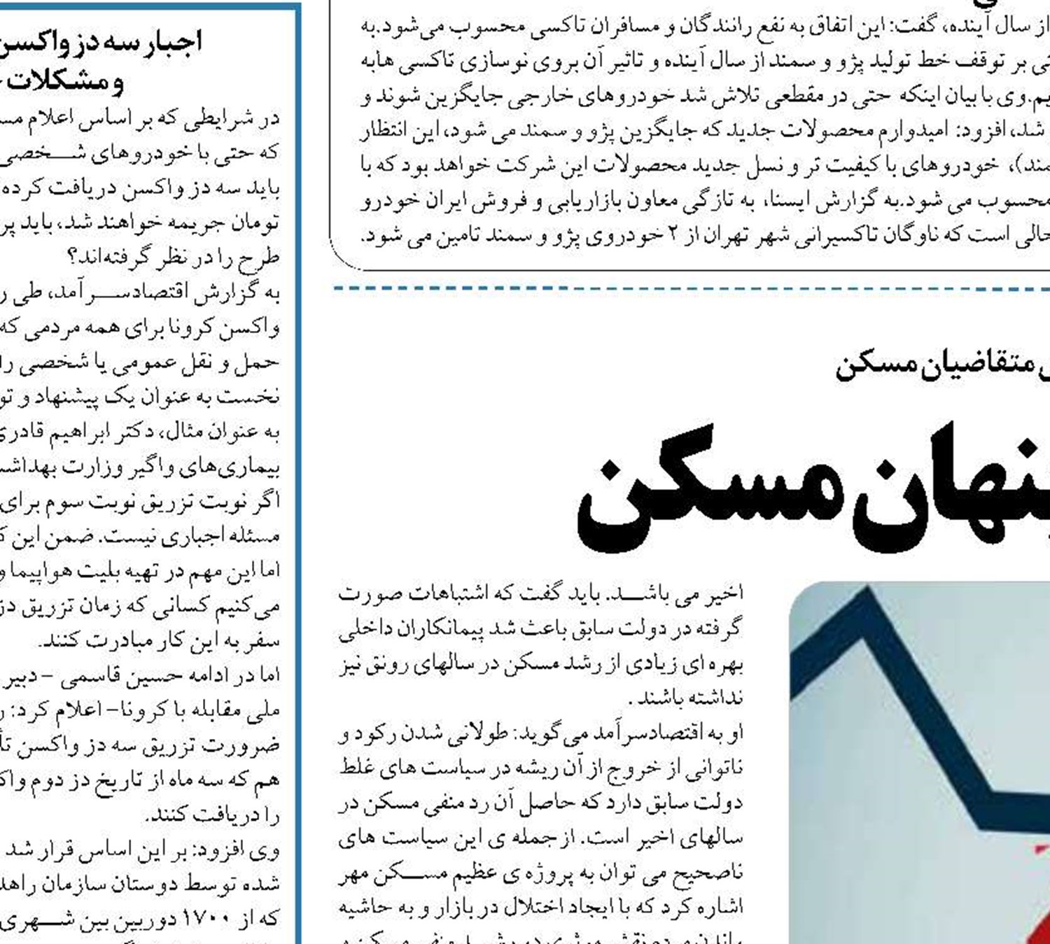  ریزش چشمگیرتورم پنهان مسکن