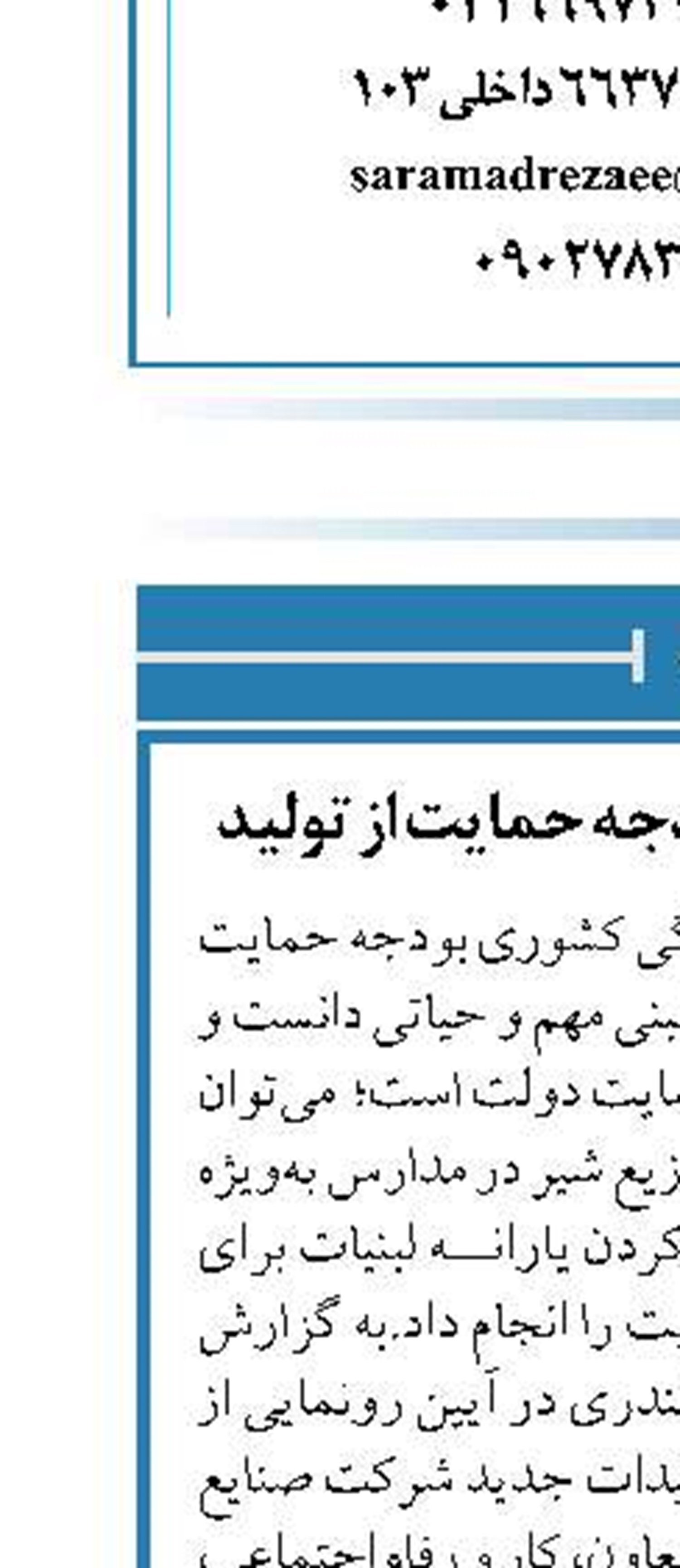 ضرورت اختصاص بودجه حمایت از تولید