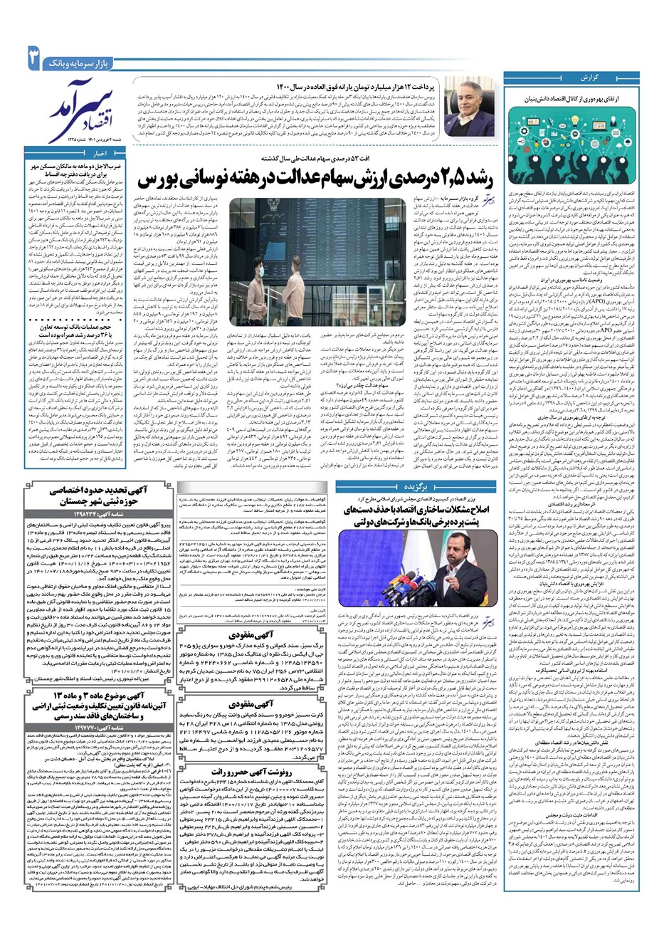روزنامه تاریخ ۲۰ فروردین ۱۴۰۱