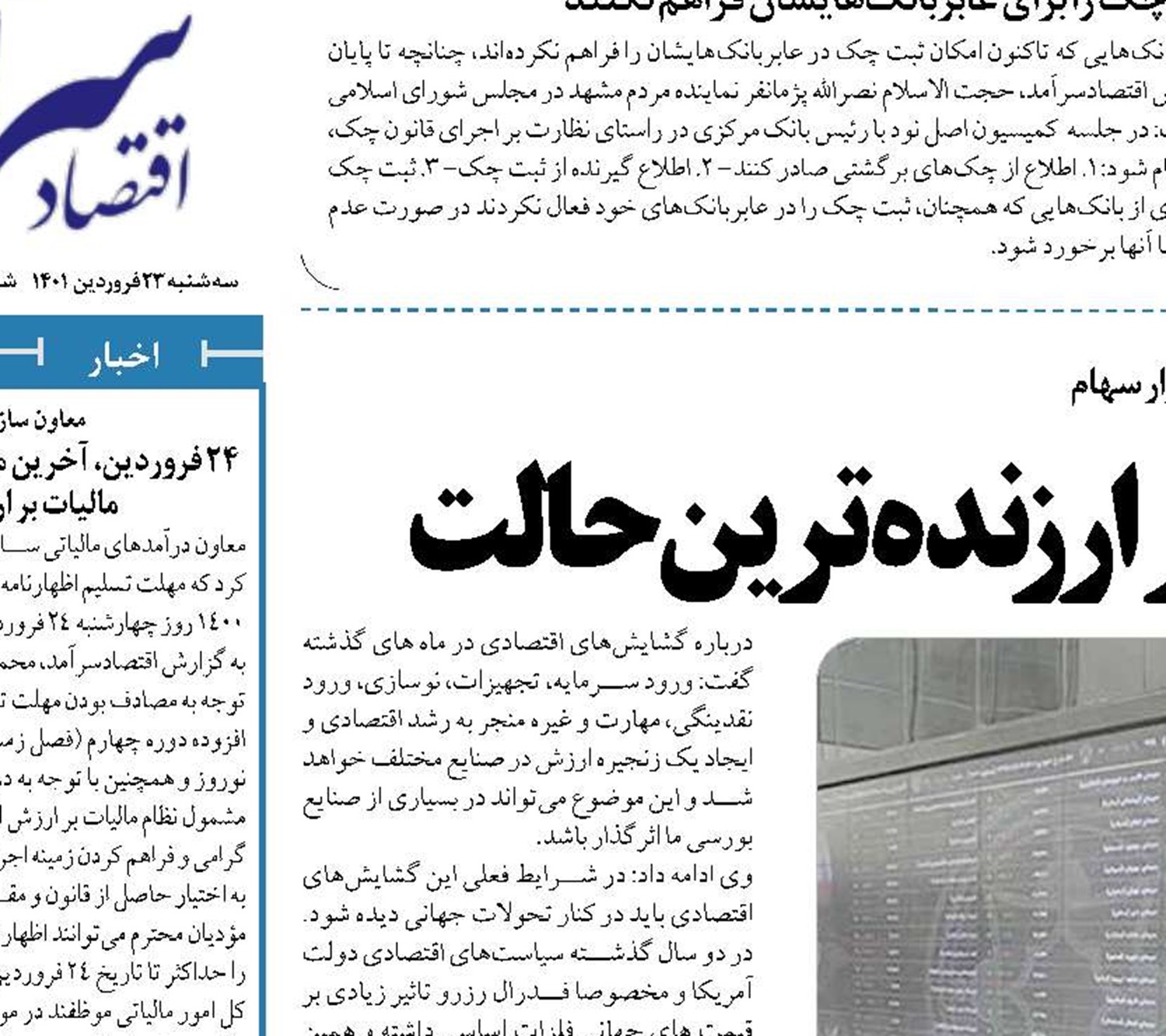 نسبت قیمت به درآمد در ارزنده‌ترین حالت‌