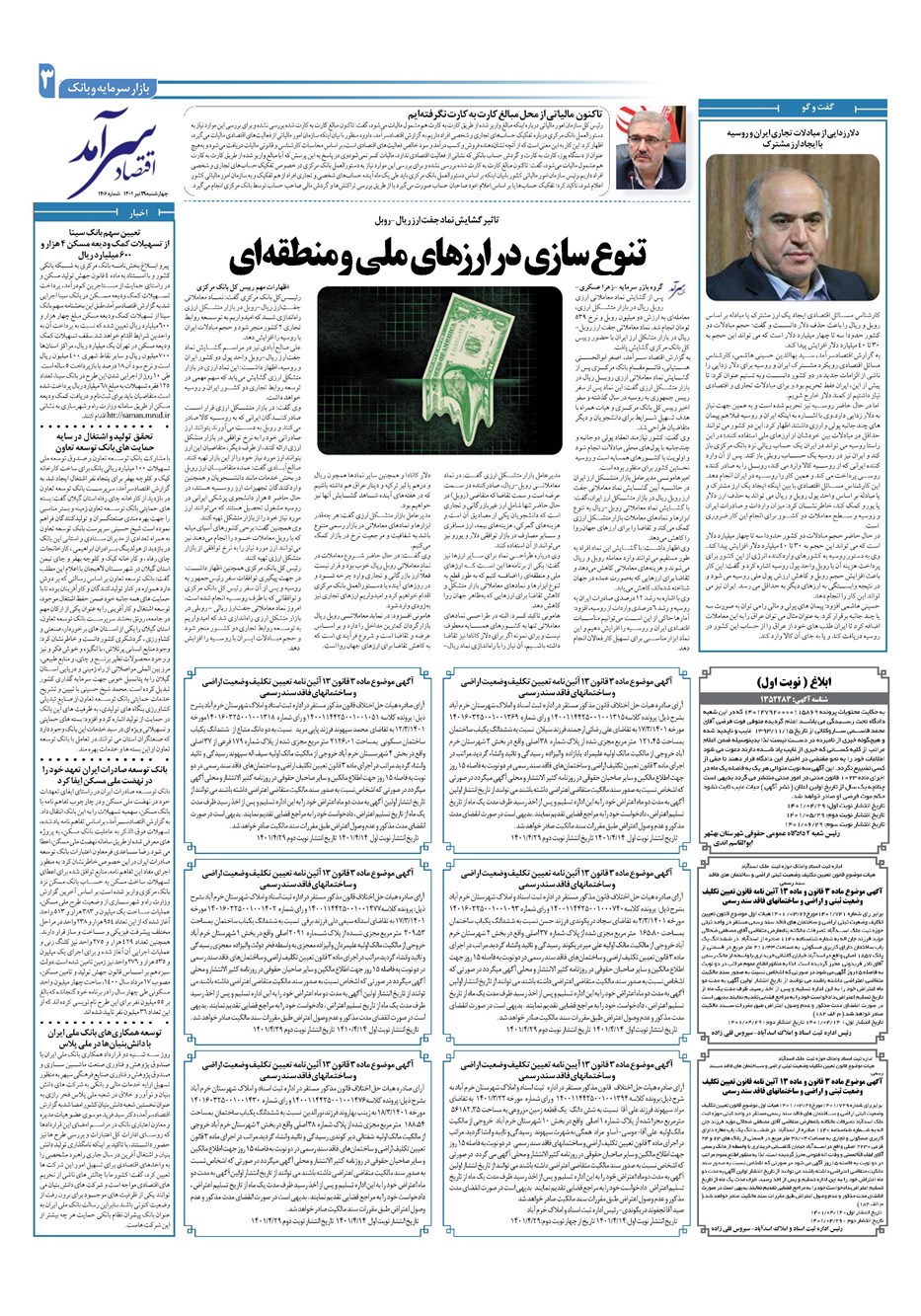 روزنامه تاریخ ۲۹ تیر ۱۴۰۱