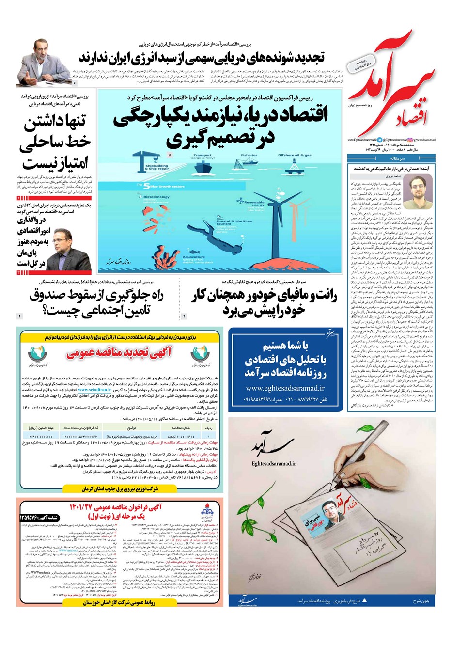 روزنامه تاریخ ۱۸ مرداد ۱۴۰۱