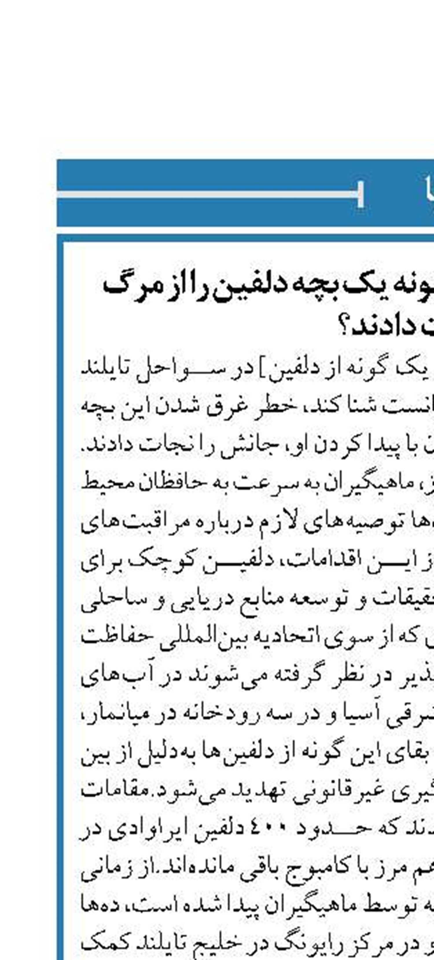 دامپزشکان تایلندی چگونه یک بچه دلفین را از مرگ نجات دادند؟ 
