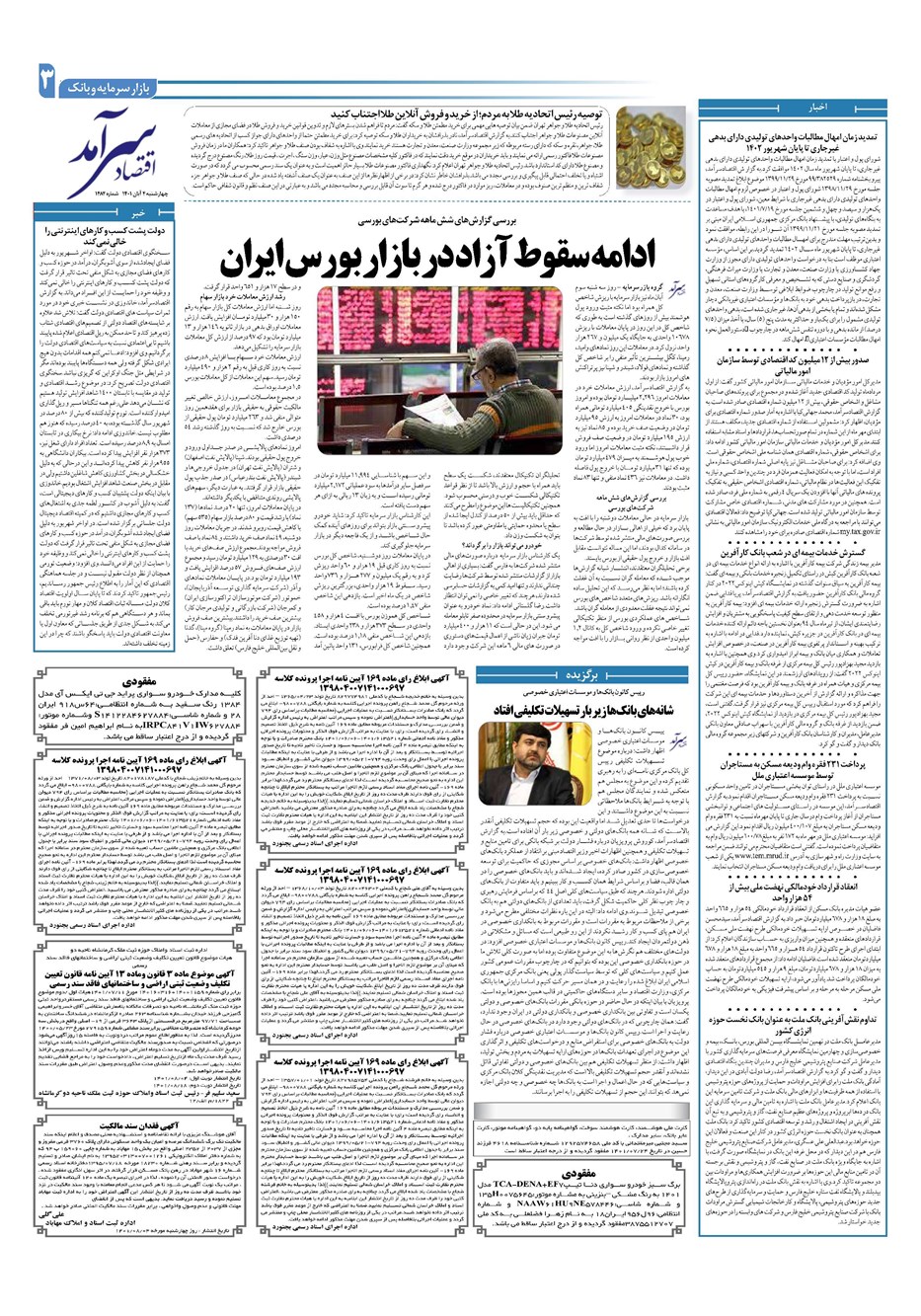 روزنامه تاریخ ۴ آبان ۱۴۰۱