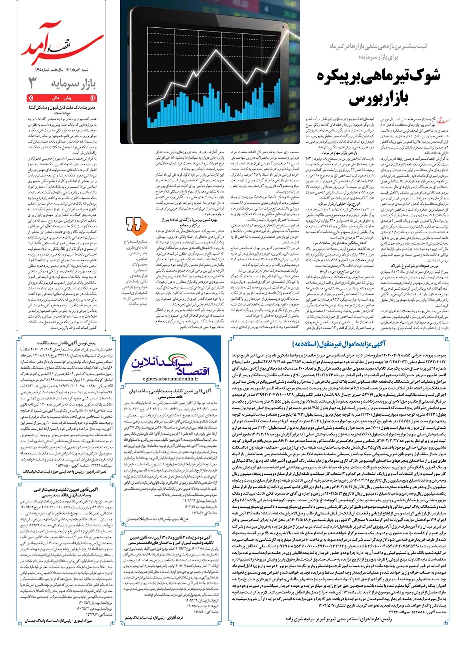 روزنامه تاریخ ۷ مرداد ۱۴۰۲