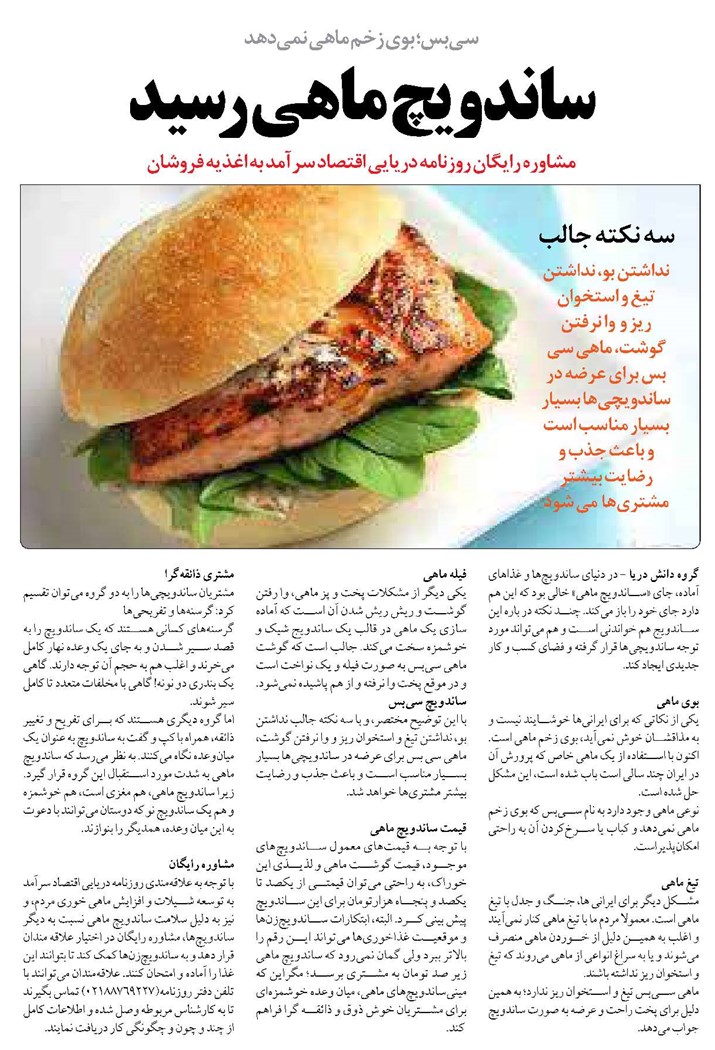 ساندويچ ماهي رسيد