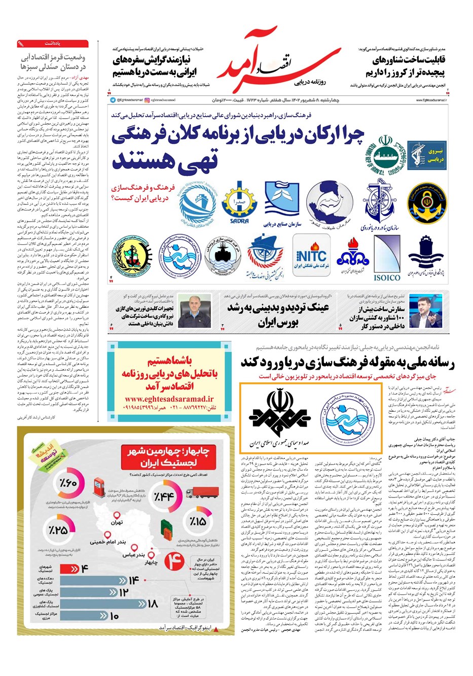 روزنامه تاریخ ۸ شهریور ۱۴۰۲