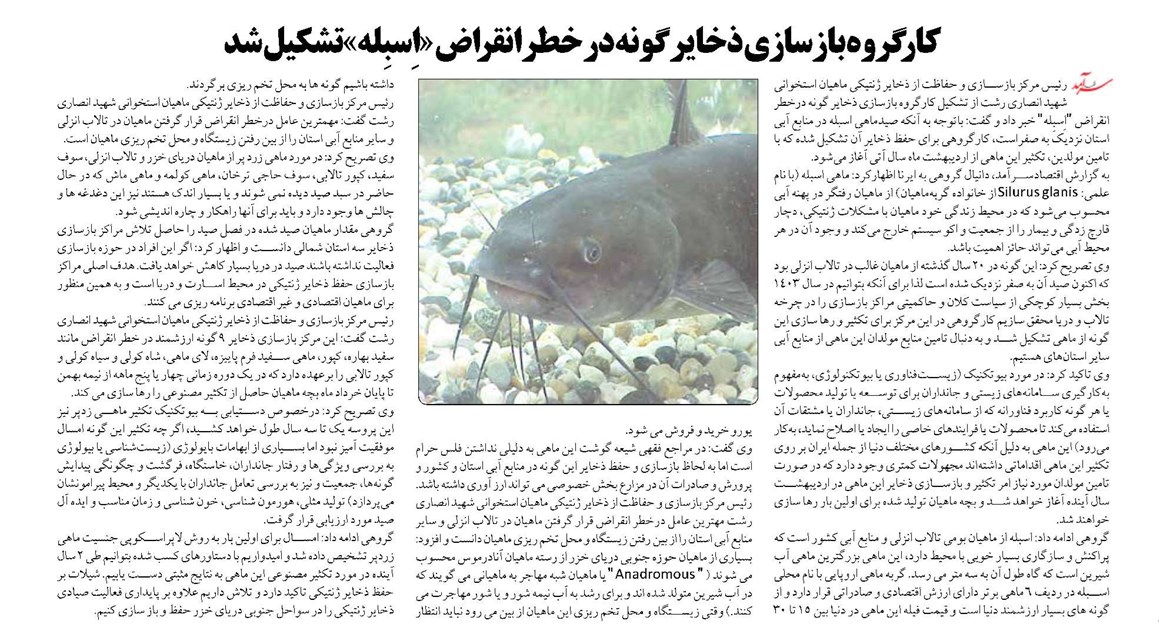 کارگروه بازسازی ذخایرگونه در خطرانقراض «اِسبِله»تشکیل شد