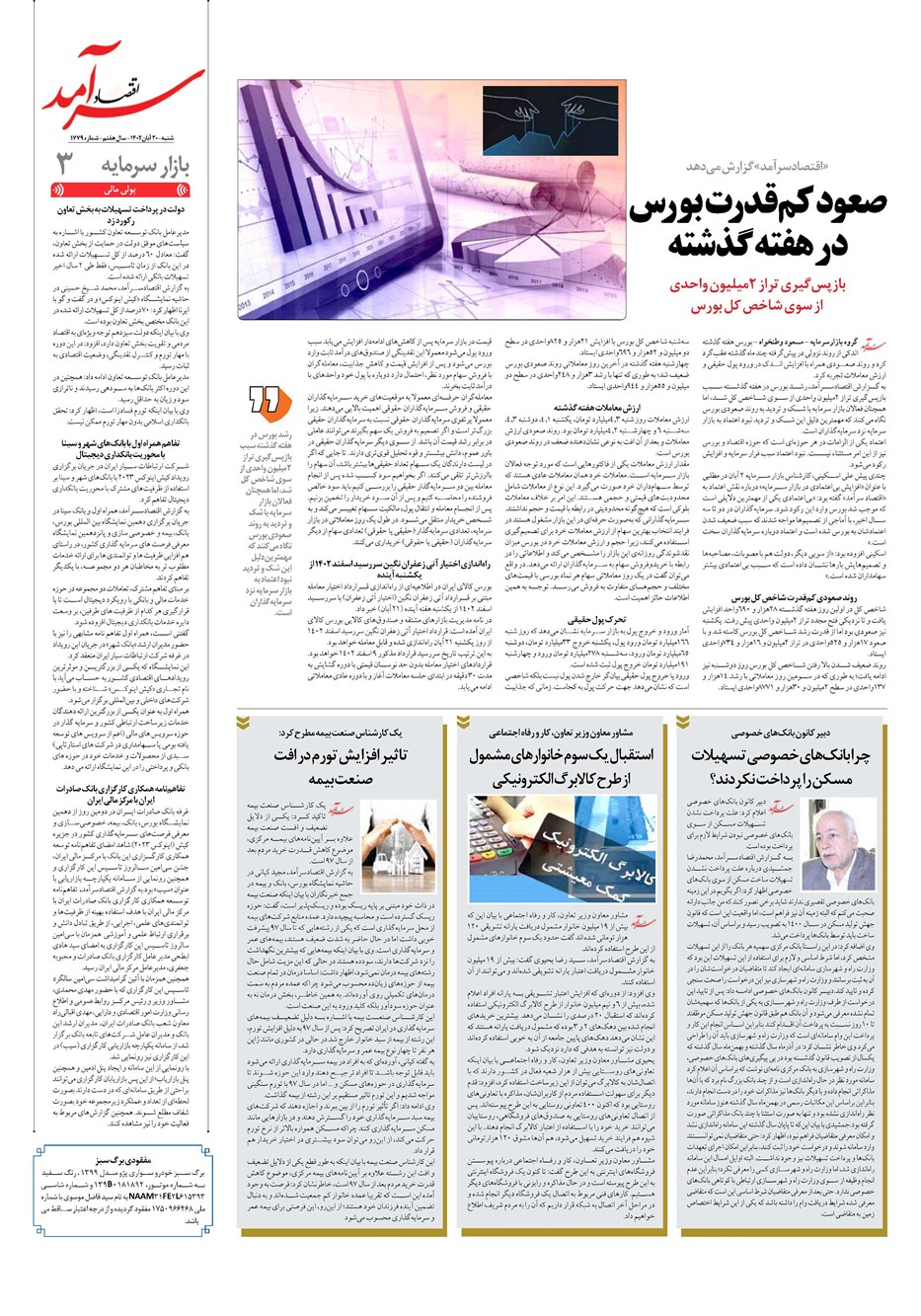 روزنامه تاریخ ۲۰ آبان ۱۴۰۲