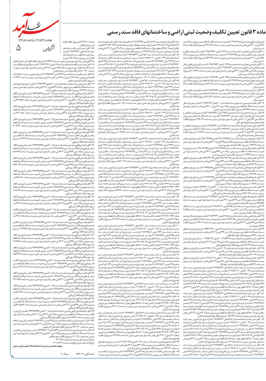 روزنامه تاریخ ۲۴ آبان ۱۴۰۲