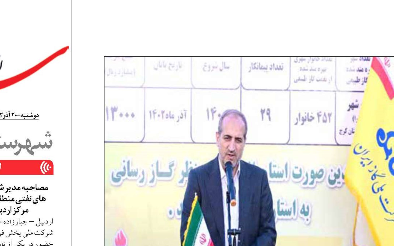 گاز رسانی به 120 روستای صعب العبور استان البرز