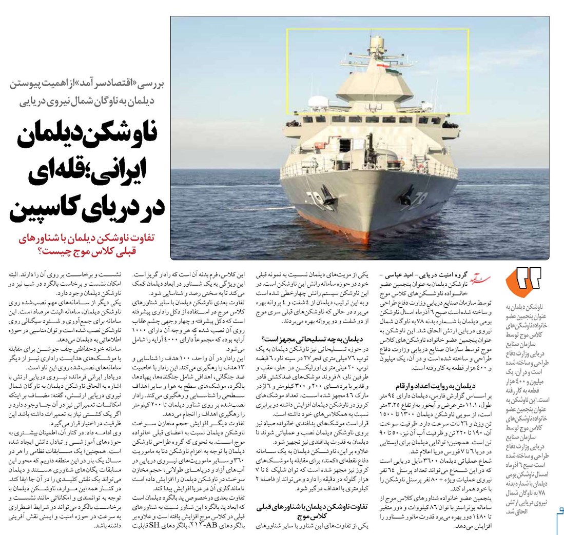 ناوشکن دیلمان ایرانی؛ قلهای در دریای کاسپین
