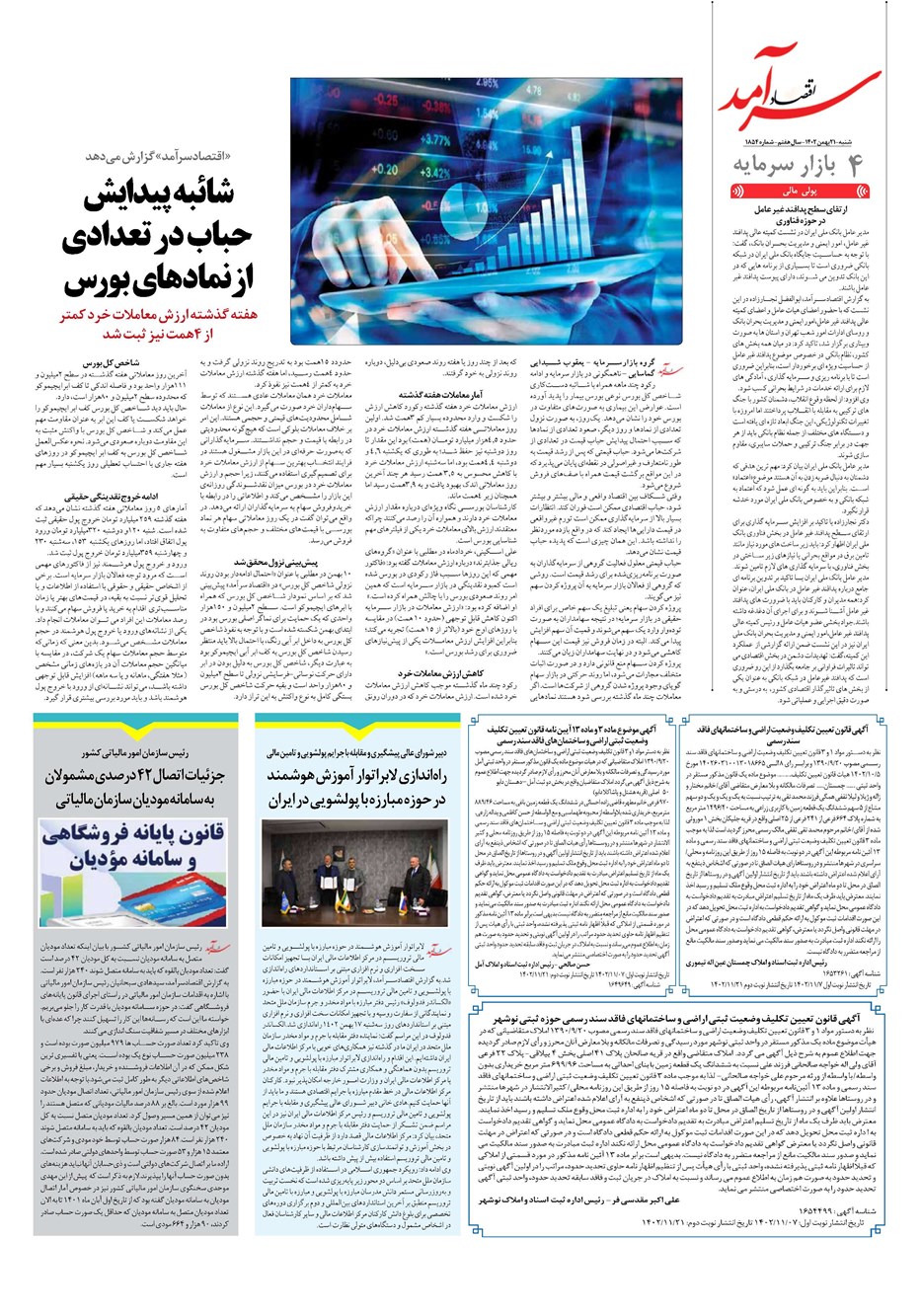 روزنامه تاریخ ۲۱ بهمن ۱۴۰۲