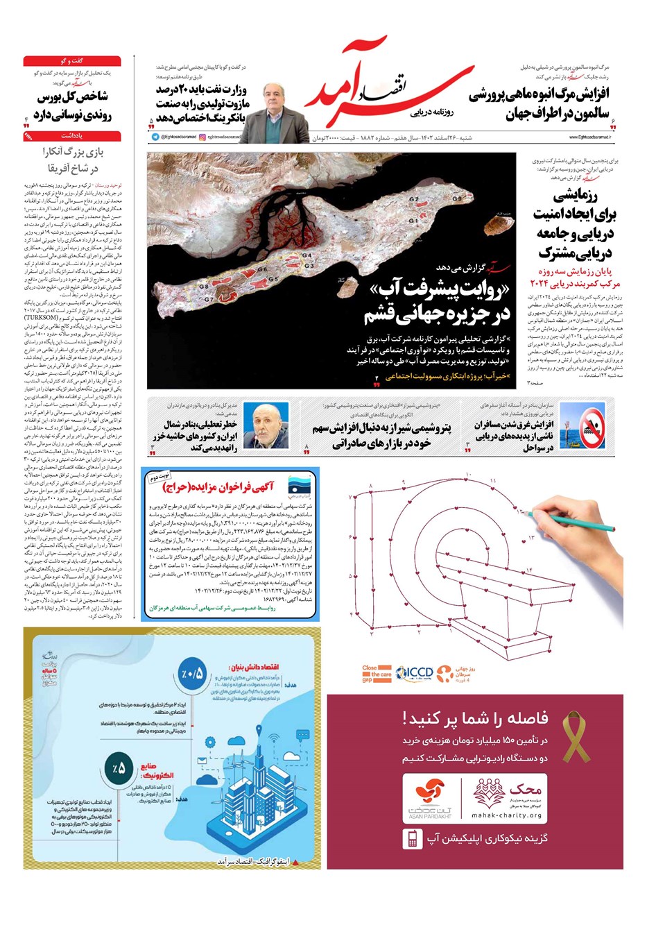 روزنامه تاریخ ۲۶ اسفند ۱۴۰۲