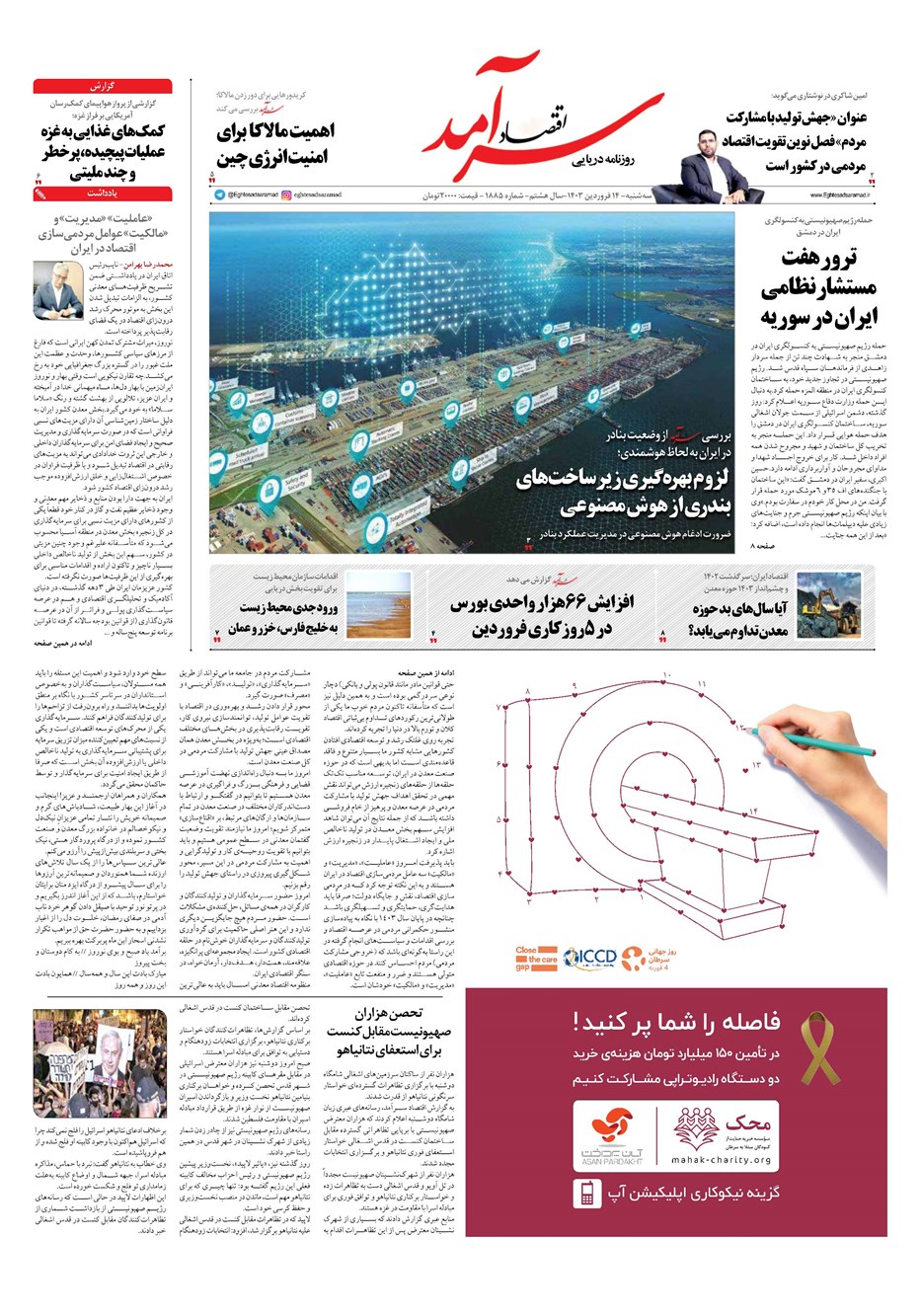 روزنامه تاریخ ۱۴ فروردین ۱۴۰۳