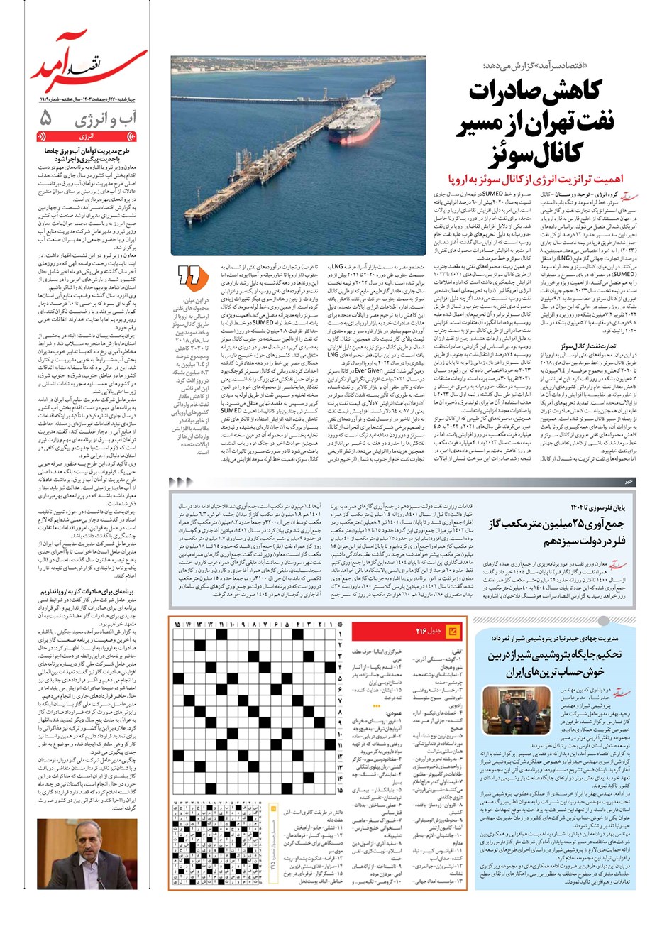 روزنامه تاریخ ۲۶ اردیبهشت ۱۴۰۳
