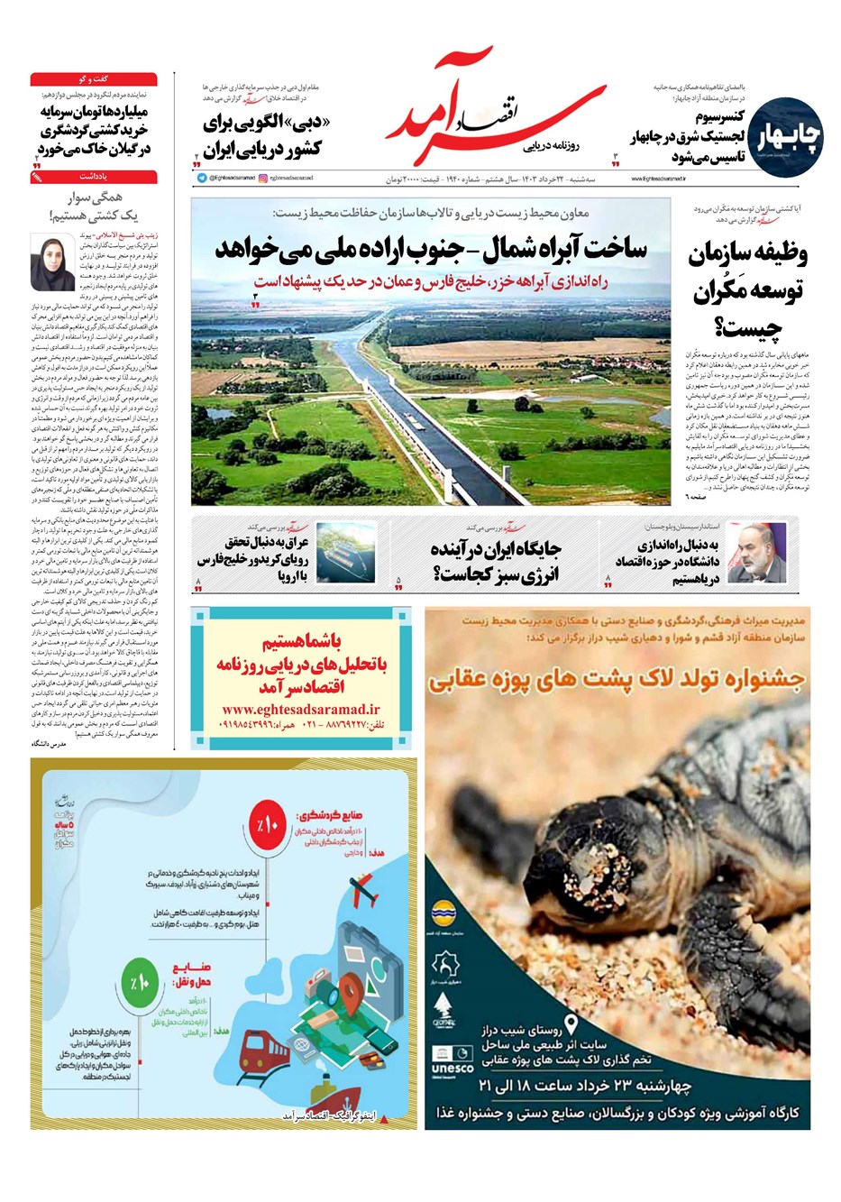 روزنامه تاریخ ۲۲ خرداد ۱۴۰۳