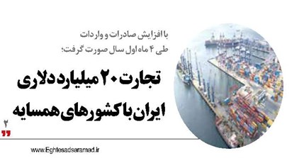 تجارت ۲۰ میلیارد دلاری ایران با کشورهای همسایه