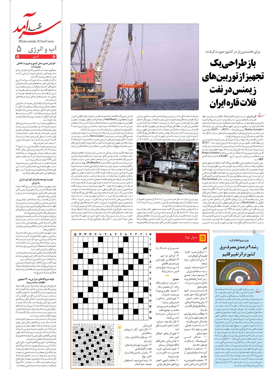 روزنامه تاریخ ۱۶ مرداد ۱۴۰۳