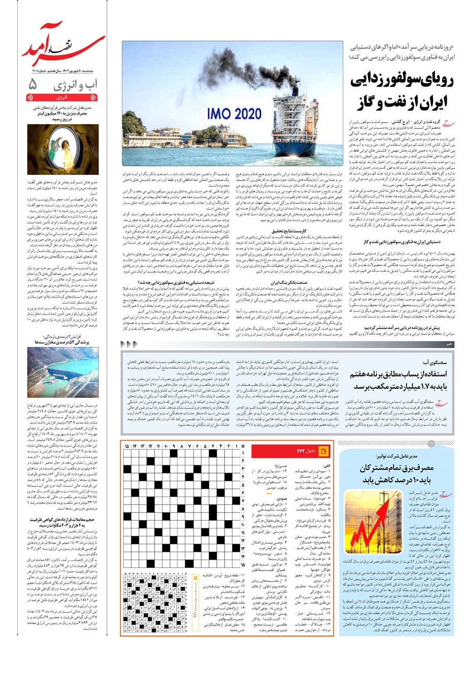 روزنامه تاریخ ۶ شهریور ۱۴۰۳