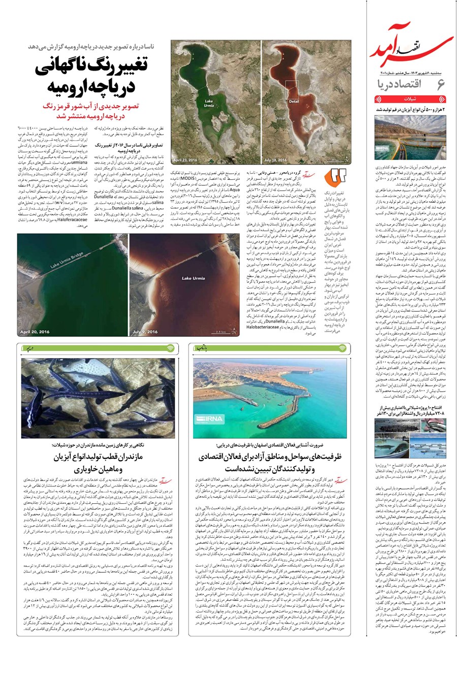 روزنامه تاریخ ۶ شهریور ۱۴۰۳