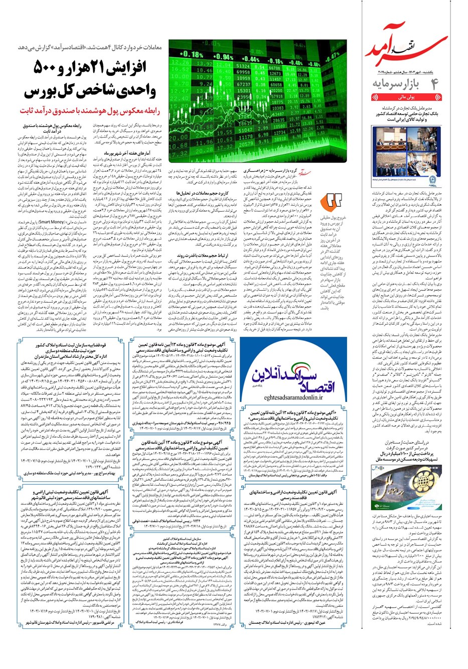 روزنامه تاریخ ۱ مهر ۱۴۰۳