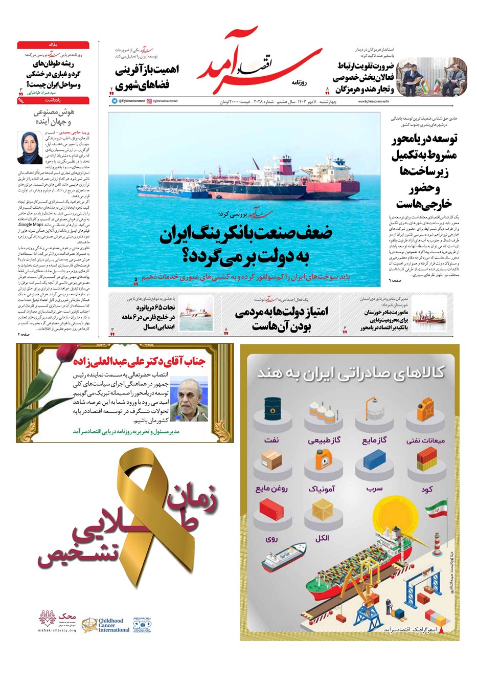 روزنامه تاریخ ۱۱ مهر ۱۴۰۳