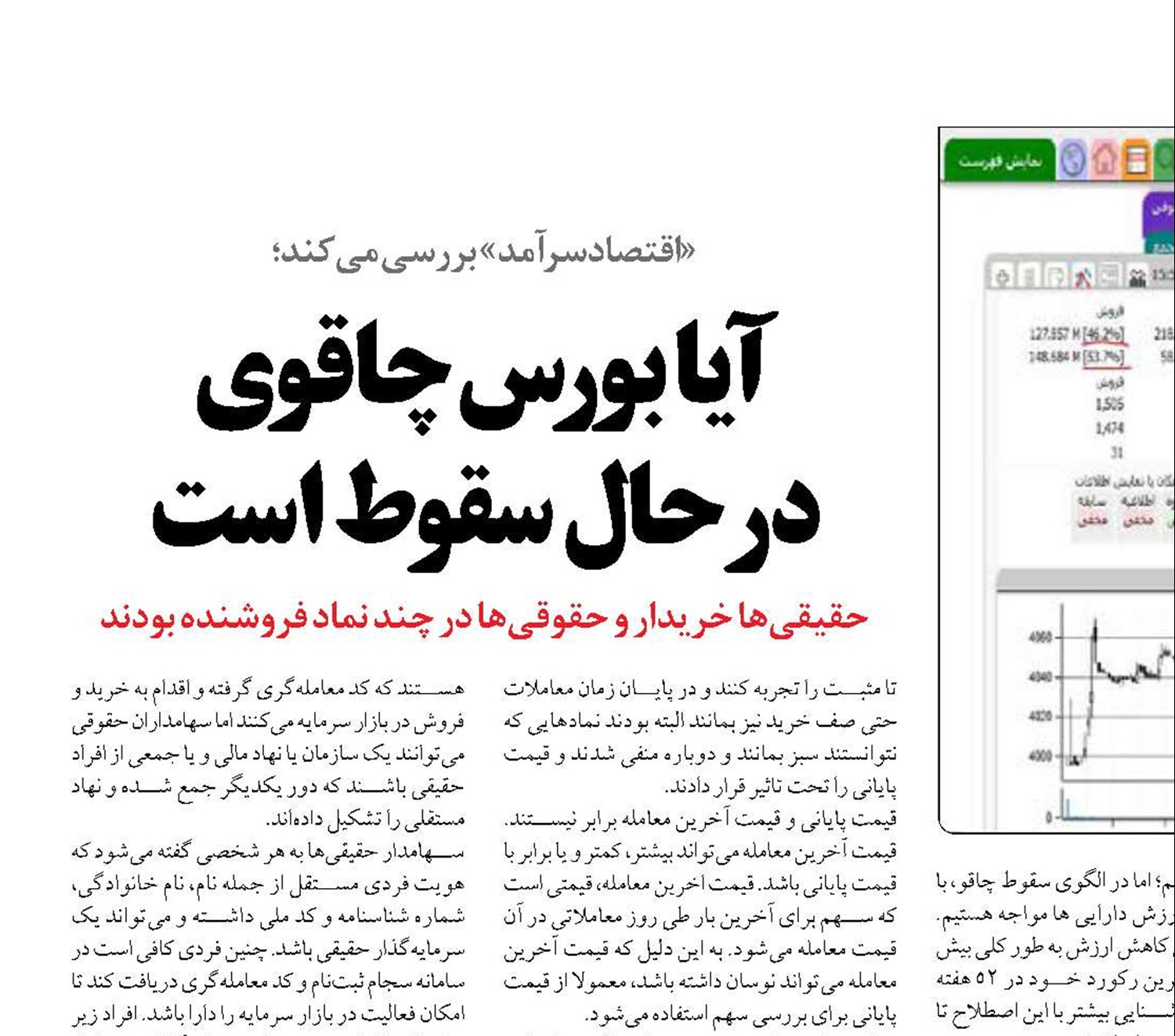 آیا بورس چاقوی  در حال سقوط است