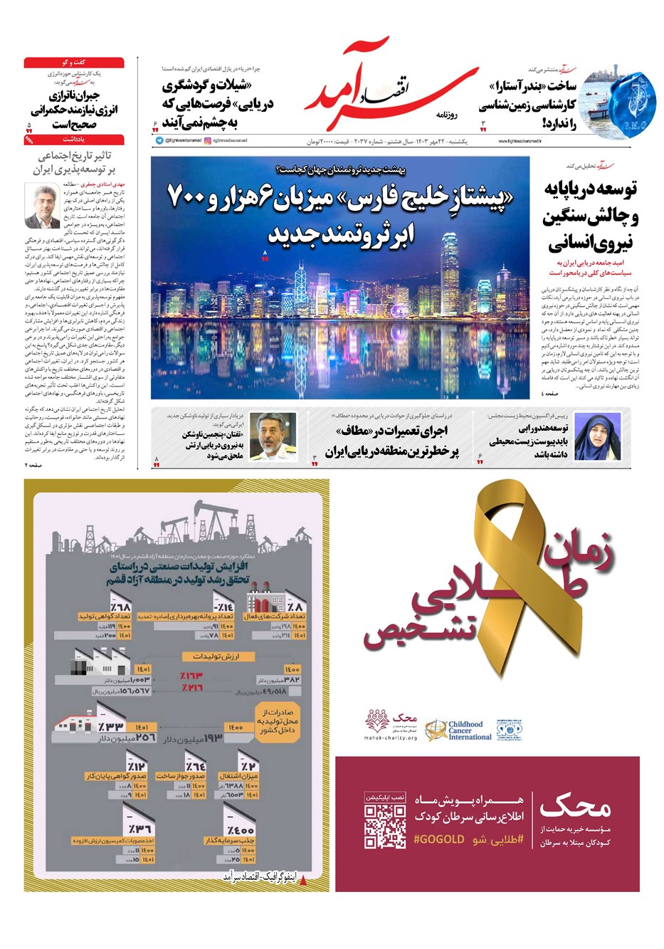 روزنامه تاریخ ۲۲ مهر ۱۴۰۳