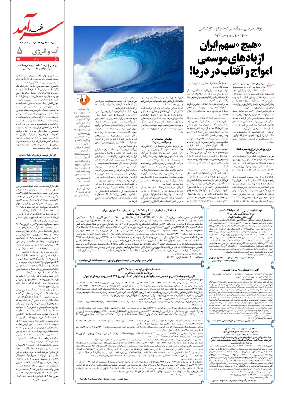 روزنامه تاریخ ۲۵ مهر ۱۴۰۳