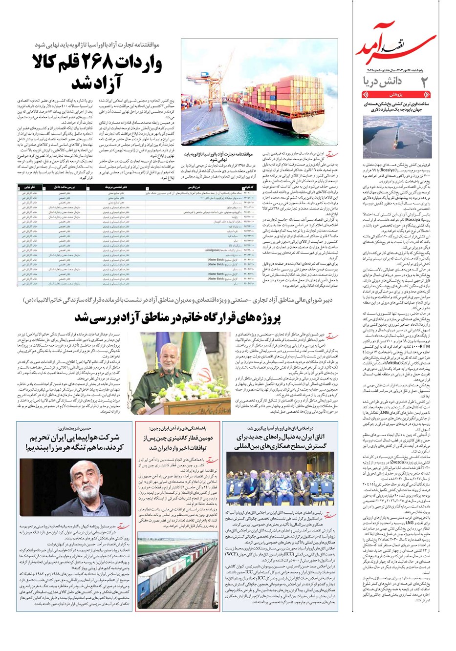 روزنامه تاریخ ۲۶ مهر ۱۴۰۳