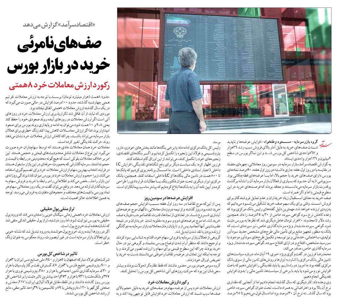 صفهای نامرئی خرید در بازار بورس